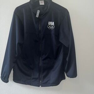 USA Olympic navy blue sweater  jacket'